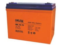 Аккумуляторная батарея DELTA HRL 12-75 номинальной емкостью  75 Ач - 