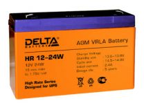 Аккумуляторная батарея DELTA HR 12-24W номинальной емкостью  6 Ач - 
